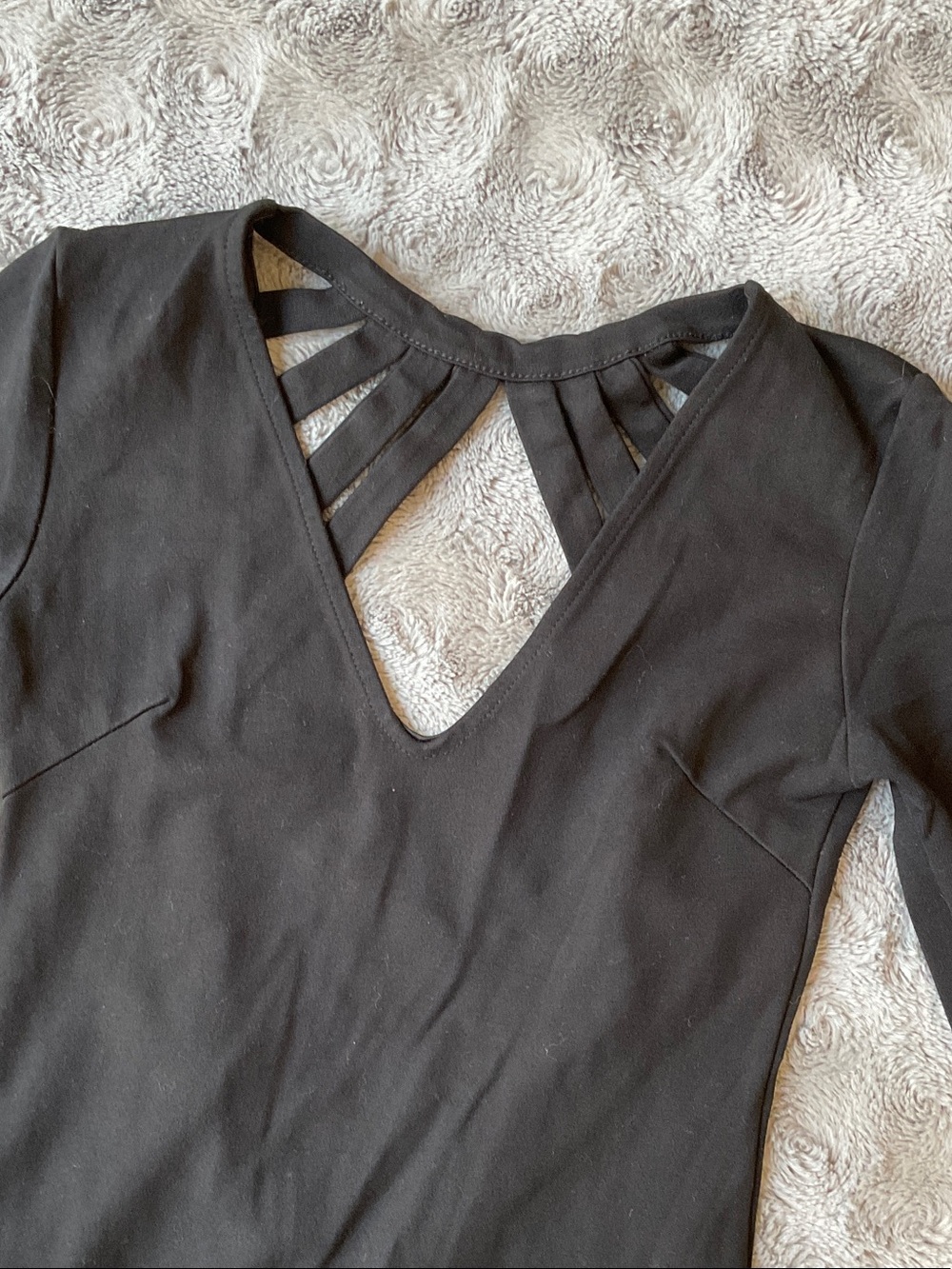 Black long sleeve mini body icon dress - Picture 4 of 9